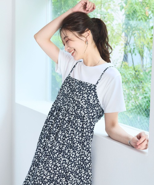 CROSS FUNCTION（クロスファンクション）の「《洗える/シワになりにくい》プリントキャミソールワンピース【CF/クロスファンクション】（ワンピース・レディース・ブラック系その他/ブラック系その他2・AM/AL/M/L）」の15枚目の写真