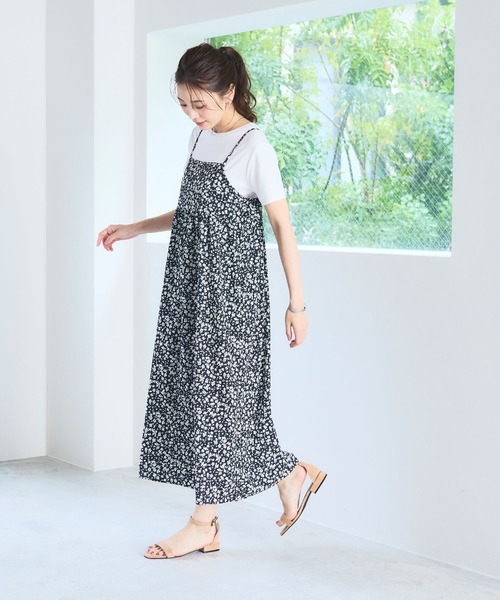 CROSS FUNCTION（クロスファンクション）の「《洗える/シワになりにくい》プリントキャミソールワンピース【CF/クロスファンクション】（ワンピース・レディース・ブラック系その他/ブラック系その他2・AM/AL/M/L）」の16枚目の写真