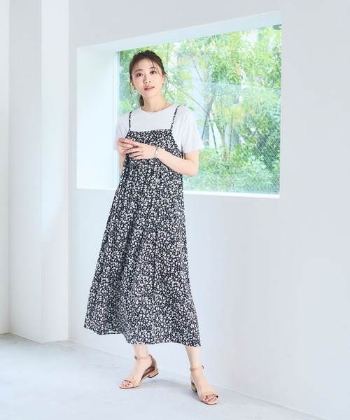 CROSS FUNCTION（クロスファンクション）の「《洗える/シワになりにくい》プリントキャミソールワンピース【CF/クロスファンクション】（ワンピース・レディース・ブラック系その他/ブラック系その他2・AM/AL/M/L）」の19枚目の写真