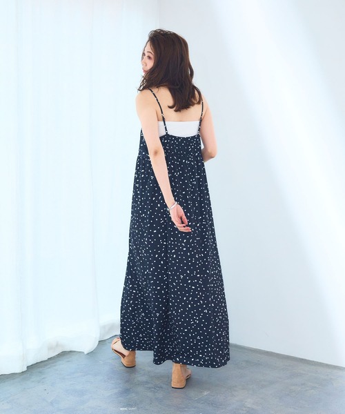 CROSS FUNCTION（クロスファンクション）の「《洗える/シワになりにくい》プリントキャミソールワンピース【CF/クロスファンクション】（ワンピース・レディース・ブラック系その他/ブラック系その他2・AM/AL/M/L）」の13枚目の写真