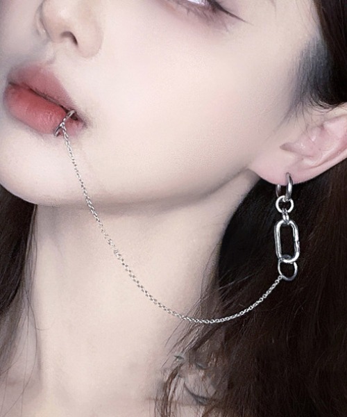 MASHIRO(マシロ)の「【MASHIRO】フェイクリップチェーンピアス イヤーカフ/ユニセックス(MA)(ピアス(両耳用)・レディース・シルバー・FREE)」の5枚目の写真