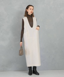 URBAN RESEARCH ROSSO WOMEN | Uネックフォルムジャンパーワンピース(ワンピース)