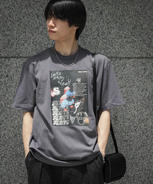 SENSE OF PLACE by URBAN RESEARCH(センスオブプレイスバイアーバンリサーチ)の「フォトグラフィックTシャツ A(Tシャツ/カットソー・メンズ・ホワイト/ブルー/チャコールグレー・MEDIUM/LARGE)」の10枚目の写真
