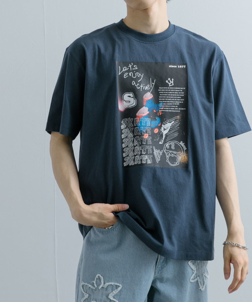 SENSE OF PLACE by URBAN RESEARCH（センスオブプレイスバイアーバンリサーチ）の「フォトグラフィックTシャツ A（Tシャツ/カットソー・メンズ・ホワイト/ブルー/チャコールグレー・MEDIUM/LARGE）」の20枚目の写真
