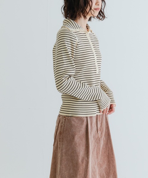 URBAN RESEARCH（アーバンリサーチ）の「2WAYタートルリブニット（ニット/セーター・レディース・ブラウン/ホワイト系その他/グレー系その他・FREE）」の7枚目の写真