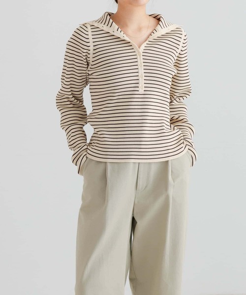 URBAN RESEARCH（アーバンリサーチ）の「2WAYタートルリブニット（ニット/セーター・レディース・ブラウン/ホワイト系その他/グレー系その他・FREE）」の18枚目の写真