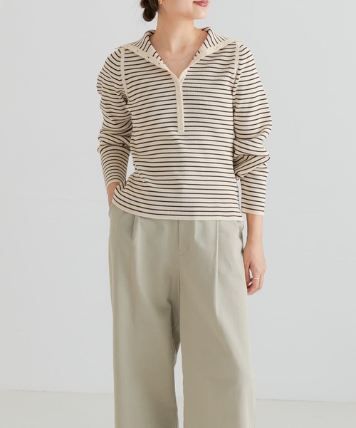 URBAN RESEARCH（アーバンリサーチ）の「2WAYタートルリブニット（ニット/セーター・レディース・ブラウン/ホワイト系その他/グレー系その他・FREE）」の19枚目の写真