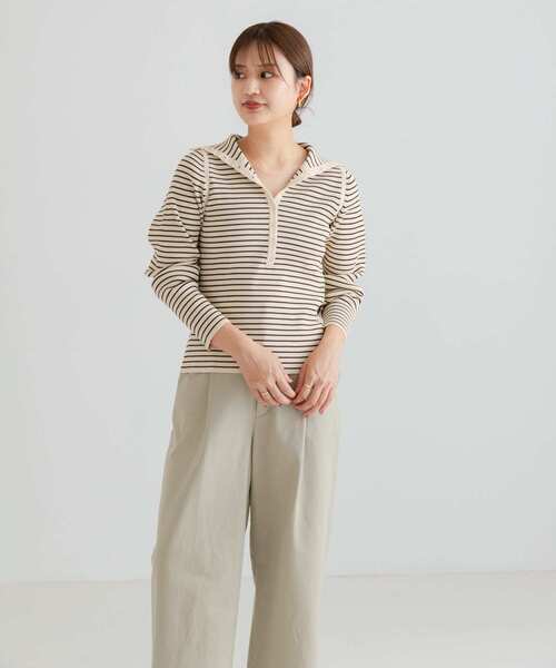 URBAN RESEARCH（アーバンリサーチ）の「2WAYタートルリブニット（ニット/セーター・レディース・ブラウン/ホワイト系その他/グレー系その他・FREE）」の20枚目の写真