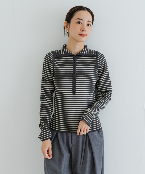 URBAN RESEARCH（アーバンリサーチ）の「2WAYタートルリブニット（ニット/セーター・レディース・ブラウン/ホワイト系その他/グレー系その他・FREE）」の14枚目の写真