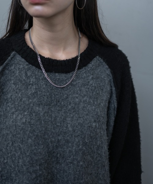 INTER FACTORY（インターファクトリー）の「しの - ラグランスリーブシャギーニット / Raglan Sleeve Shaggy Knit　made in INTER FACTORY（ニット/セーター・メンズ・グレー/チャコールグレー・SMALL/MEDIUM/LARGE）」の19枚目の写真