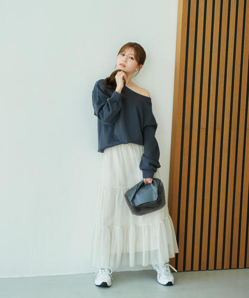 PROPORTION BODY DRESSING（プロポーションボディドレッシング）の「裏毛スエット / 1214260904（スウェット・レディース・グレー系その他/ダークグレー/ホワイト系その他・FREE）」の4枚目の写真