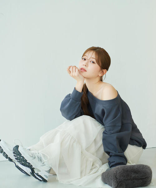 PROPORTION BODY DRESSING（プロポーションボディドレッシング）の「裏毛スエット / 1214260904（スウェット・レディース・グレー系その他/ダークグレー/ホワイト系その他・FREE）」の5枚目の写真