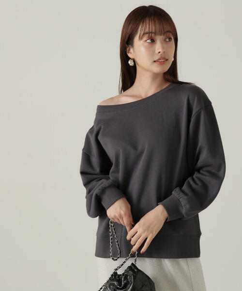 PROPORTION BODY DRESSING（プロポーションボディドレッシング）の「裏毛スエット / 1214260904（スウェット・レディース・グレー系その他/ダークグレー/ホワイト系その他・FREE）」の7枚目の写真