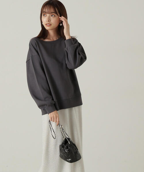 PROPORTION BODY DRESSING（プロポーションボディドレッシング）の「裏毛スエット / 1214260904（スウェット・レディース・グレー系その他/ダークグレー/ホワイト系その他・FREE）」の8枚目の写真