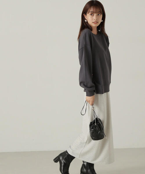 PROPORTION BODY DRESSING（プロポーションボディドレッシング）の「裏毛スエット / 1214260904（スウェット・レディース・グレー系その他/ダークグレー/ホワイト系その他・FREE）」の9枚目の写真