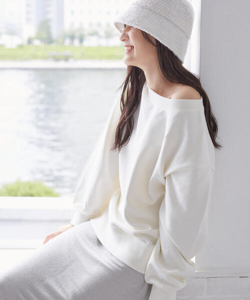 PROPORTION BODY DRESSING（プロポーションボディドレッシング）の「裏毛スエット / 1214260904（スウェット・レディース・グレー系その他/ダークグレー/ホワイト系その他・FREE）」の17枚目の写真