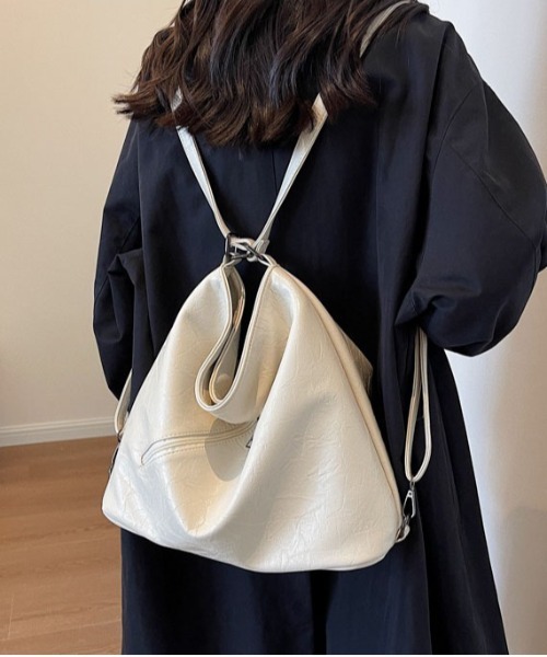 gossip!ロサンゼルス(ゴシップロサンゼルス)の「2WAYワンハンドルミニポケショルダー / トートバッグ/A4収納可能(ショルダーバッグ・レディース・シルバー/ブラック/オフホワイト/ブラウン・FREE)」の14枚目の写真