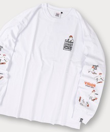 【 VISION STREET WEAR/ヴィジョンストリートウェア】バック&アームプリント ロングスリーブTシャツ オーバーサイズ