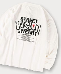 【 VISION STREET WEAR/ヴィジョンストリートウェア】バック＆アームプリント ロングスリーブTシャツ オーバーサイズ