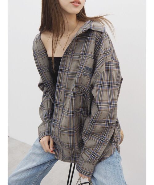 EVRIS（エヴリス）の「ワンポイントオーバーシャツ（シャツ/ブラウス・レディース・ホワイト/ピンク/その他1・FREE）」の12枚目の写真