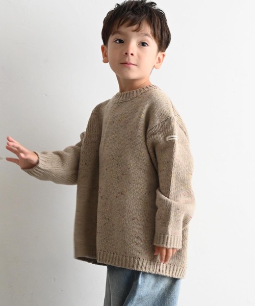PUPPAPUPO（プッパプーポ）の「ニット セーター カラーネップ（ニット/セーター・キッズ・グレー/グリーン/アイボリー/モカ/ベージュ・80/110/100/90）」の21枚目の写真