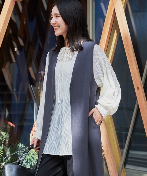 THE SHOP TK （ザ ショップ ティーケー ）の「◆【ワンピースにジレにスタイル変化】フロントZIPジャスカ/洗える（ワンピース・レディース・スミクロ/ブラウン系その他/ブラック系1・12/13）」の9枚目の写真