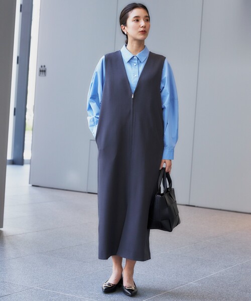 THE SHOP TK （ザ ショップ ティーケー ）の「◆【ワンピースにジレにスタイル変化】フロントZIPジャスカ/洗える（ワンピース・レディース・スミクロ/ブラウン系その他/ブラック系1・12/13）」の12枚目の写真