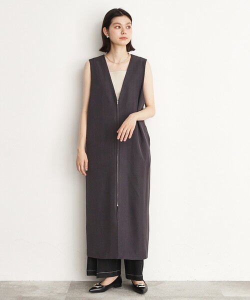 THE SHOP TK （ザ ショップ ティーケー ）の「◆【ワンピースにジレにスタイル変化】フロントZIPジャスカ/洗える（ワンピース・レディース・スミクロ/ブラウン系その他/ブラック系1・12/13）」の19枚目の写真