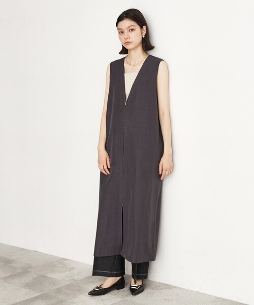 THE SHOP TK （ザ ショップ ティーケー ）の「◆【ワンピースにジレにスタイル変化】フロントZIPジャスカ/洗える（ワンピース・レディース・スミクロ/ブラウン系その他/ブラック系1・12/13）」の20枚目の写真