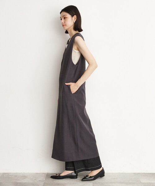 THE SHOP TK （ザ ショップ ティーケー ）の「◆【ワンピースにジレにスタイル変化】フロントZIPジャスカ/洗える（ワンピース・レディース・スミクロ/ブラウン系その他/ブラック系1・12/13）」の21枚目の写真