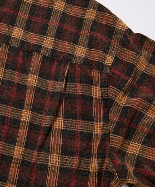FREAK'S STORE（フリークスストア）の「ブリーチ加工 オープンカラー チェック シャツ ロングスリーブ/リラックスフィット/オンブレチェック/タータンチェック（シャツ/ブラウス・メンズ・ホワイト系/グリーン系/サックスブルー系/レッド系・MEDIUM/LARGE）」の6枚目の写真