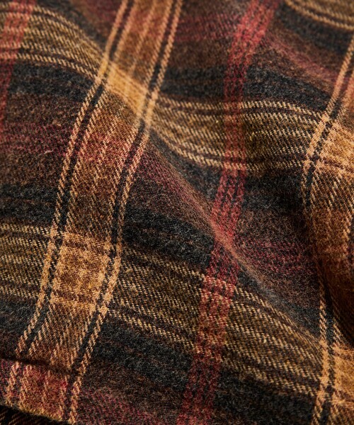 FREAK'S STORE（フリークスストア）の「ブリーチ加工 オープンカラー チェック シャツ ロングスリーブ/リラックスフィット/オンブレチェック/タータンチェック（シャツ/ブラウス・メンズ・ホワイト系/グリーン系/サックスブルー系/レッド系・MEDIUM/LARGE）」の12枚目の写真