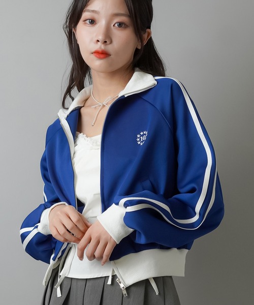 SPINNS(スピンズ)の「ワンポイント刺繍 Wジップジャージトップス(ジャージ・レディース・レッド系その他/ブルー系その他/ブラウン系その他/ブラック×ホワイト/ホワイト系その他/グレー系その他・ONESIZE)」の19枚目の写真