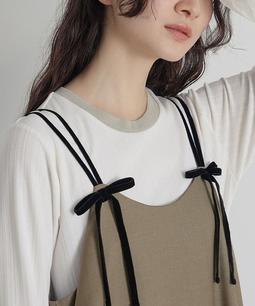 somari imagination（ソマリ イマジネーション）の「『袖口チュールリブカットソー』（Tシャツ/カットソー・レディース・アイボリー/ブラック・2/1）」の21枚目の写真