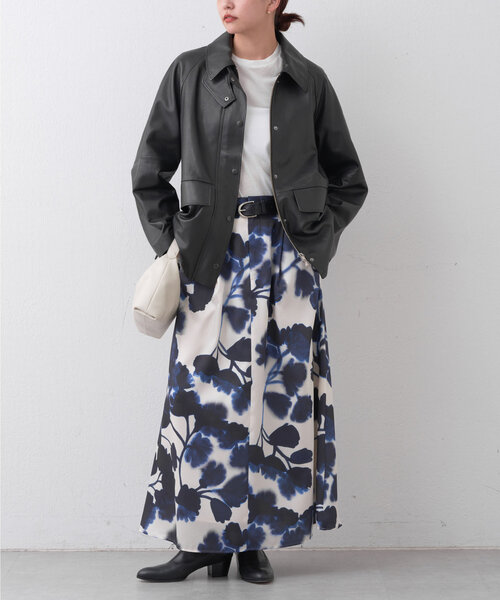 HERITANOVUM（ヘリテノーム）の「【HERITANOVUM】プリントスカート（スカート・レディース・ホワイト・FREE）」の5枚目の写真