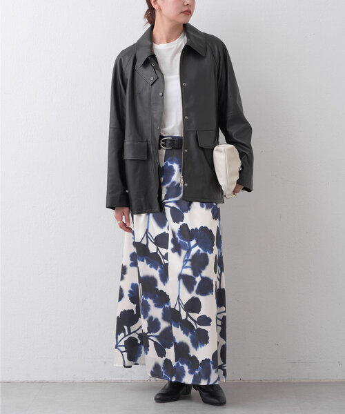 HERITANOVUM（ヘリテノーム）の「【HERITANOVUM】プリントスカート（スカート・レディース・ホワイト・FREE）」の6枚目の写真