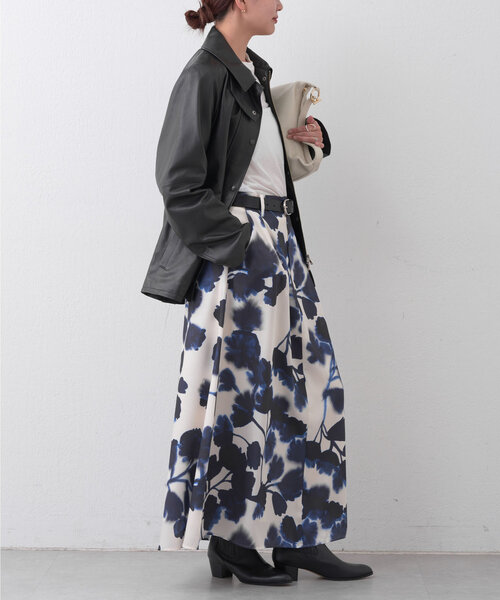 HERITANOVUM（ヘリテノーム）の「【HERITANOVUM】プリントスカート（スカート・レディース・ホワイト・FREE）」の7枚目の写真