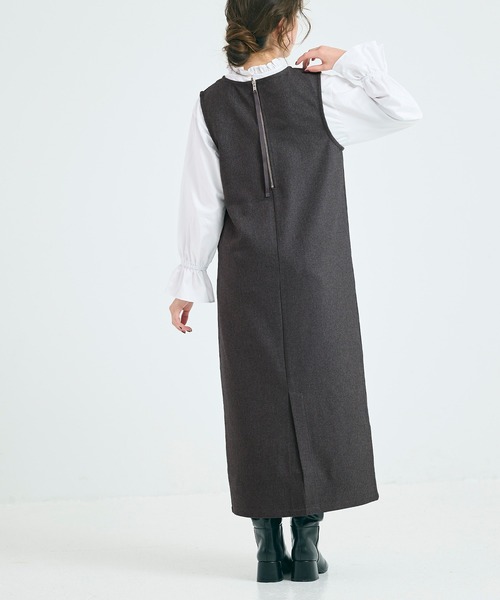 coca（coca）（コカ）の「ウーリッシュツイル ジャンパースカート（ジャンパースカート・レディース・ブラック/チャコール・M/L）」の5枚目の写真