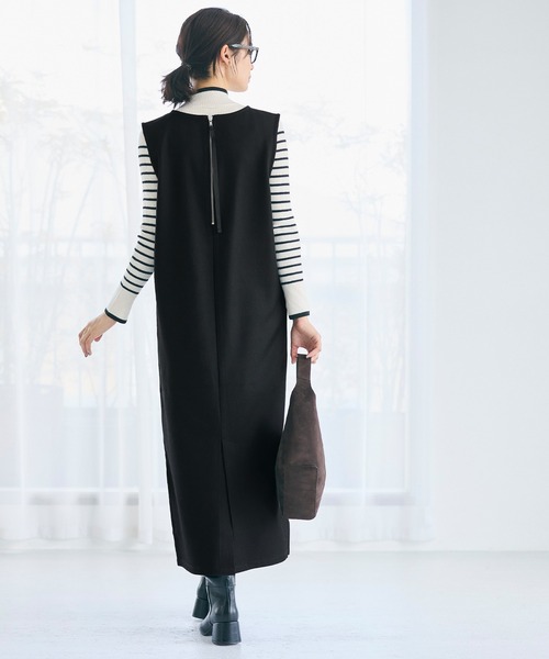 coca（coca）（コカ）の「ウーリッシュツイル ジャンパースカート（ジャンパースカート・レディース・ブラック/チャコール・M/L）」の10枚目の写真