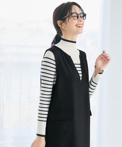 coca（coca）（コカ）の「ウーリッシュツイル ジャンパースカート（ジャンパースカート・レディース・ブラック/チャコール・M/L）」の11枚目の写真