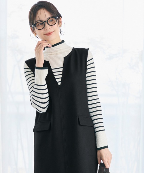 coca（coca）（コカ）の「ウーリッシュツイル ジャンパースカート（ジャンパースカート・レディース・ブラック/チャコール・M/L）」の14枚目の写真