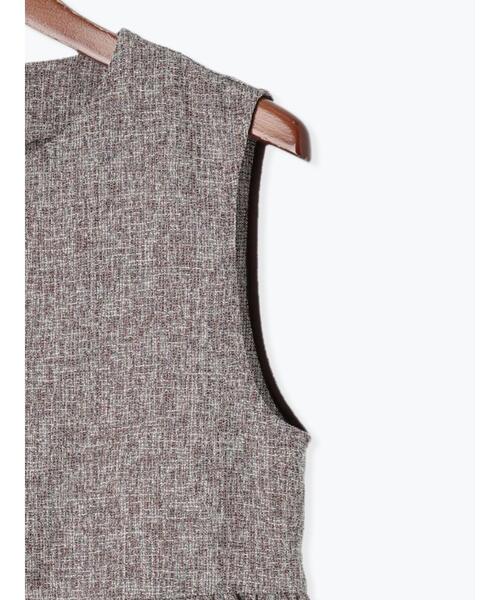 Te chichi TERRASSE（テチチテラス）の「【セットアップ可】ツイードメタルボタンペプラムベスト（ベスト・レディース・ブラウン/グレー/ブラック・F）」の18枚目の写真