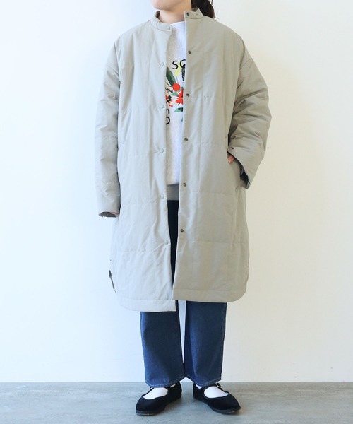 yuni（ユニ ）の「△エボダウン ワイド バンドカラーシャツ
