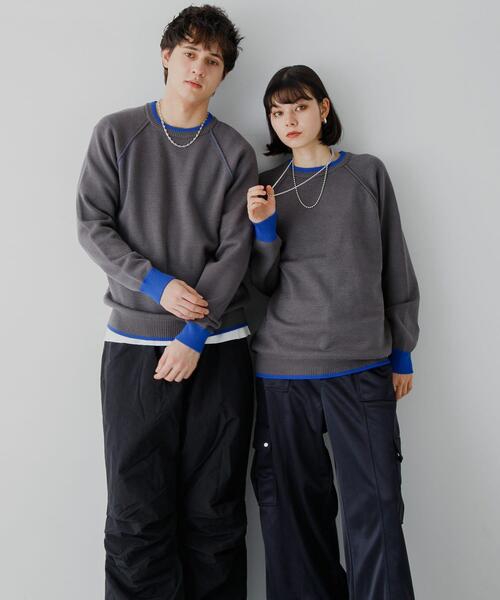 SENSE OF PLACE by URBAN RESEARCH（センスオブプレイスバイアーバンリサーチ）の「『ユニセックス』『洗濯可』ストレッチリブハイショクラインニット（ニット/セーター・メンズ・アイボリー/ブラック/ライトブルー/ブラウン/チャコールグレー・MEDIUM/LARGE）」の4枚目の写真