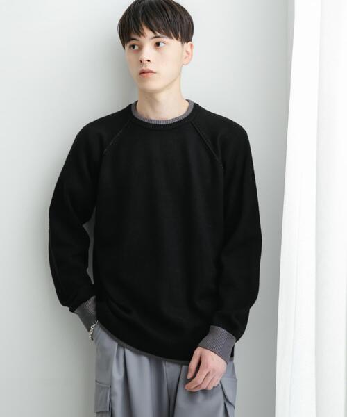 SENSE OF PLACE by URBAN RESEARCH（センスオブプレイスバイアーバンリサーチ）の「『ユニセックス』『洗濯可』ストレッチリブハイショクラインニット（ニット/セーター・メンズ・アイボリー/ブラック/ライトブルー/ブラウン/チャコールグレー・MEDIUM/LARGE）」の13枚目の写真