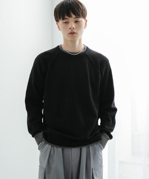 SENSE OF PLACE by URBAN RESEARCH（センスオブプレイスバイアーバンリサーチ）の「『ユニセックス』『洗濯可』ストレッチリブハイショクラインニット（ニット/セーター・メンズ・アイボリー/ブラック/ライトブルー/ブラウン/チャコールグレー・MEDIUM/LARGE）」の12枚目の写真