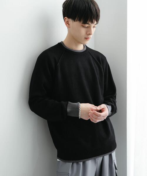 SENSE OF PLACE by URBAN RESEARCH（センスオブプレイスバイアーバンリサーチ）の「『ユニセックス』『洗濯可』ストレッチリブハイショクラインニット（ニット/セーター・メンズ・アイボリー/ブラック/ライトブルー/ブラウン/チャコールグレー・MEDIUM/LARGE）」の11枚目の写真