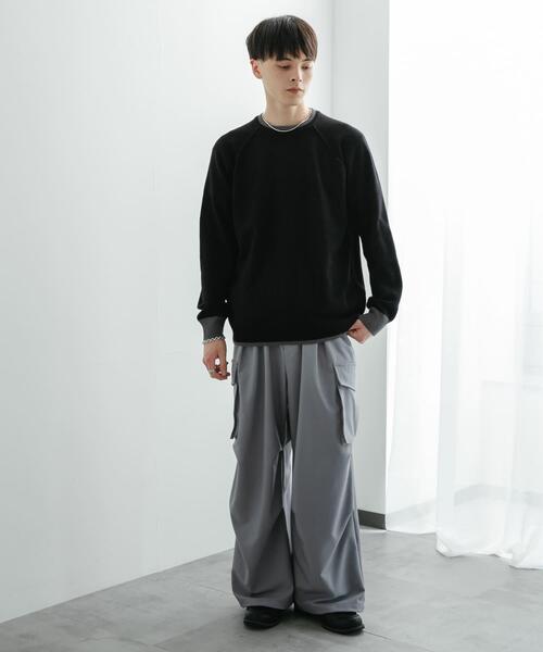 SENSE OF PLACE by URBAN RESEARCH（センスオブプレイスバイアーバンリサーチ）の「『ユニセックス』『洗濯可』ストレッチリブハイショクラインニット（ニット/セーター・メンズ・アイボリー/ブラック/ライトブルー/ブラウン/チャコールグレー・MEDIUM/LARGE）」の8枚目の写真