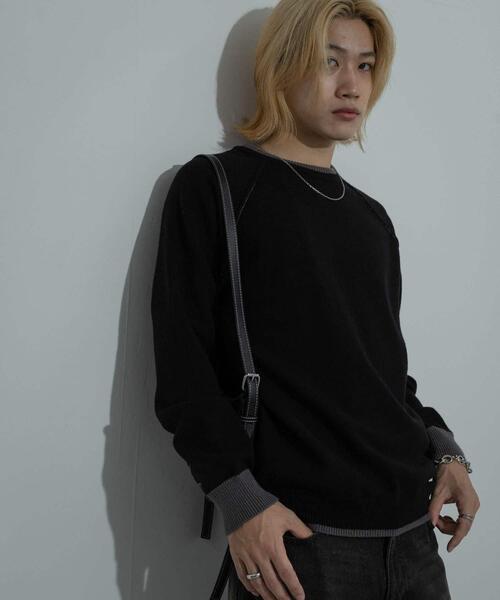 SENSE OF PLACE by URBAN RESEARCH（センスオブプレイスバイアーバンリサーチ）の「『ユニセックス』『洗濯可』ストレッチリブハイショクラインニット（ニット/セーター・メンズ・アイボリー/ブラック/ライトブルー/ブラウン/チャコールグレー・MEDIUM/LARGE）」の7枚目の写真