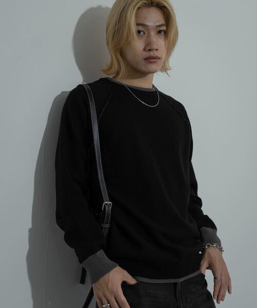 SENSE OF PLACE by URBAN RESEARCH（センスオブプレイスバイアーバンリサーチ）の「『ユニセックス』『洗濯可』ストレッチリブハイショクラインニット（ニット/セーター・メンズ・アイボリー/ブラック/ライトブルー/ブラウン/チャコールグレー・MEDIUM/LARGE）」の6枚目の写真